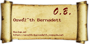 Osváth Bernadett névjegykártya